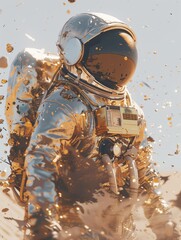 The resting golden astronaut