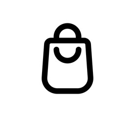 Bag icon. Shopping bag simple illustration.