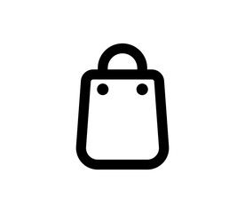Bag icon. Shopping bag simple illustration.