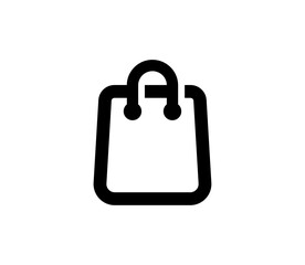 Bag icon. Shopping bag simple illustration.
