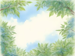 Fototapeta premium leaves and sky