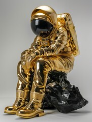 The resting golden astronaut