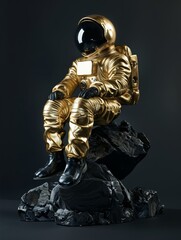 The resting golden astronaut