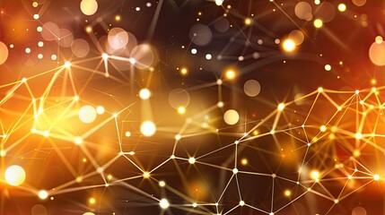 Obraz premium a mesh of interconnected technology particles and lines, illuminated with digital light to create a visually stunning and dynamic seamless pattern. SEAMLESS PATTERN