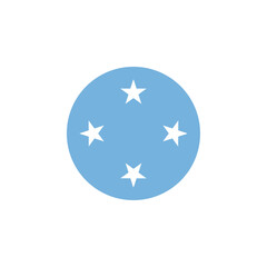 Round Micronesia flag emblem design element