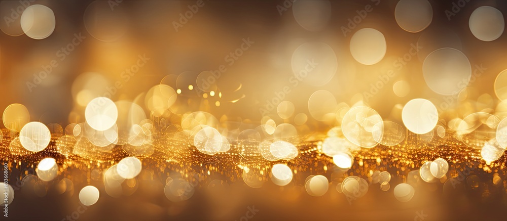 Aufkleber a golden light bokeh overlay is placed on the background to enhance the artwork design creating a fe