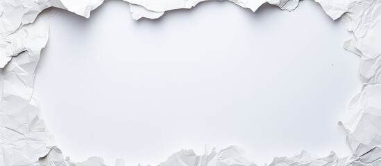 A torn piece of paper is displayed on a white background providing ample space for a copy to be placed