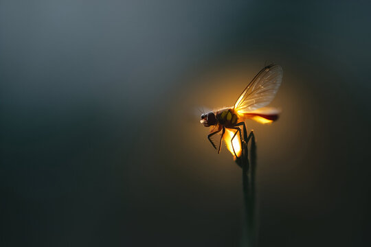 glowing firefly