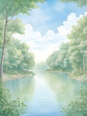 Fototapeta premium lake in the forest