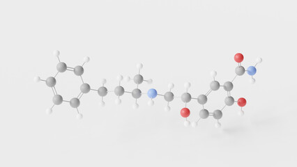 labetalol molecule 3d, molecular structure, ball and stick model, structural chemical formula alpha-adrenergic blocking agents
