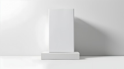 Fototapeta premium Minimalistic White Packaging Box Ready for Branding Design