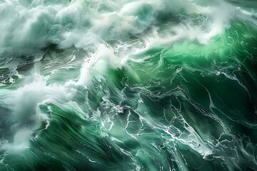 Symphony of emerald waves undulating