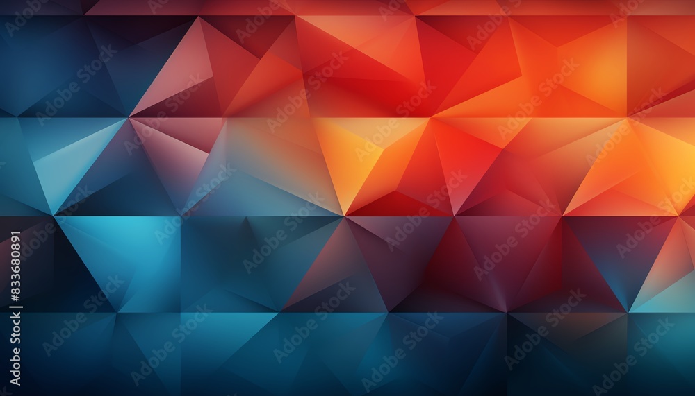 Poster vibrant geometric abstract background with gradient colors. perfect for modern design, web projects,