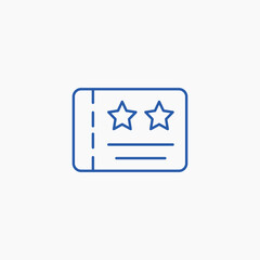 ticket coupon star pass icon