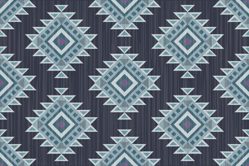 Rug Navajo tribal vector seamless pattern. Native American ornament. Ethnic South Western decor style. Ikat Boho geometric ornament. Vector seamless pattern. Mexican blanket, Woven carpet 