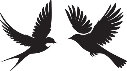 bird  silhouette white background 