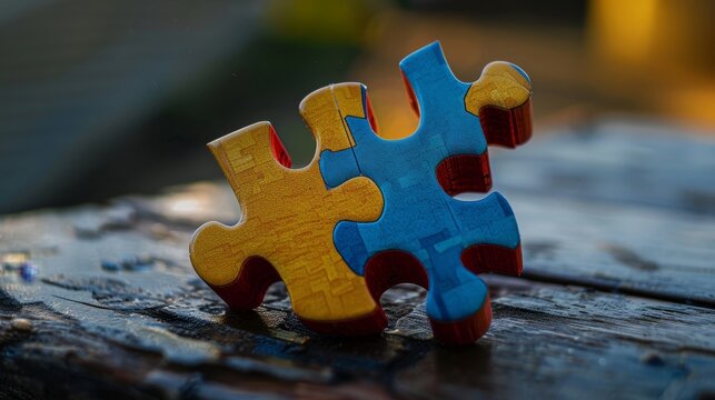 Autism Spectrum Symbol: The Puzzle in the World Autism Awareness Day Symbol - Powered by Adobe