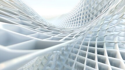 Futuristic Abstract Grid Landscape