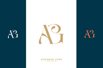 AG, GA, A, G, Abstract Letters Logo Monogram