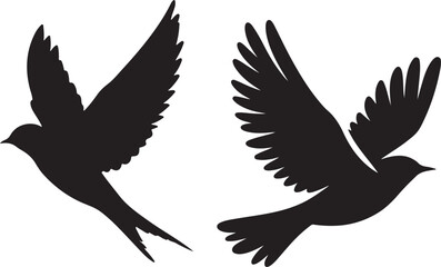  bird  silhouette white background