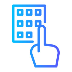 keypad gradient icon