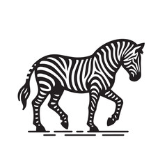 Obraz premium zebras, white background, vector illustration. one line zebra illustration 