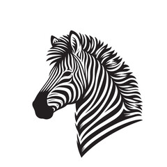 zebras, white background, vector illustration. one line zebra illustration 