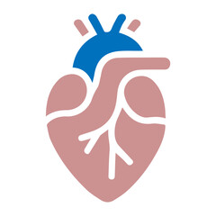 Human heart flat design