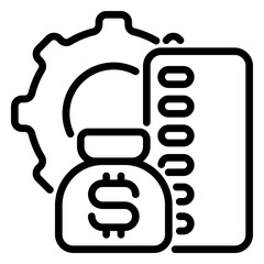 Calendar icon, line icon style