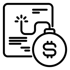 Exams icon, line icon style