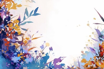 watercolor floral background