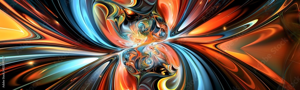 Aufkleber 6. a dynamic abstract background reminiscent of a psychedelic trip, featuring kaleidoscopic patterns