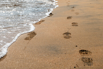 Whispers of the Tides Footprints on the Sandy Canvas