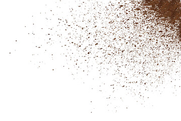 mud splash isolated transparency background.