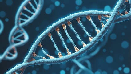 macro cell DNA background blue tones