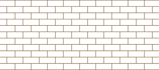 Obraz premium White and brown brick wall background