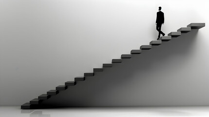 Career Coach s Profile: Stairway to Success in Management Coaching and Career Progression   Ideal for Business and Career Ads   Photo Realistic Concept