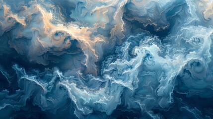 Obraz premium Abstract Cloud Textures, Close-up images of cloud textures forming intricate abstract patterns