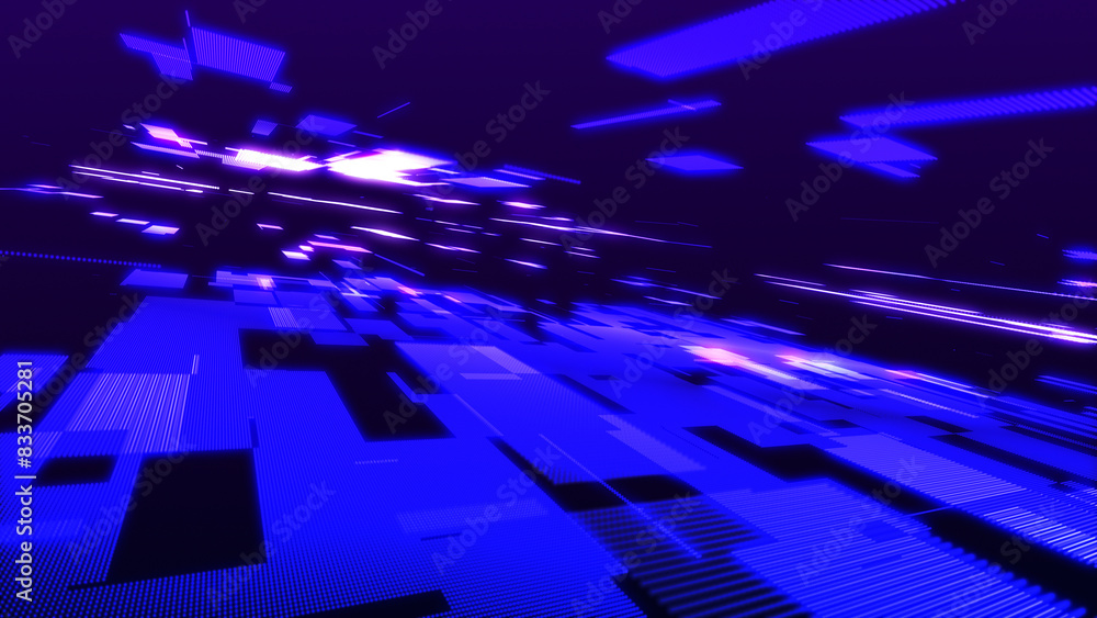 Poster futuristic hi-tech illustration. concept of data transmission in cyberspace. science technology back