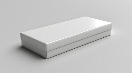 Fototapeta premium Blank White Cardboard Box Mockup for Product Presentation and Branding