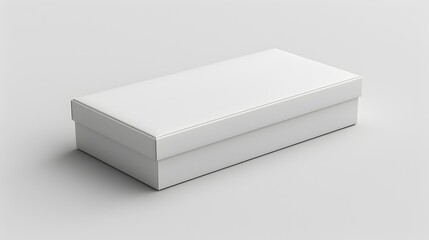Blank Cardboard Box on White Background for Branding and Product Display
