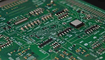 retro electronic circuit board background and texture