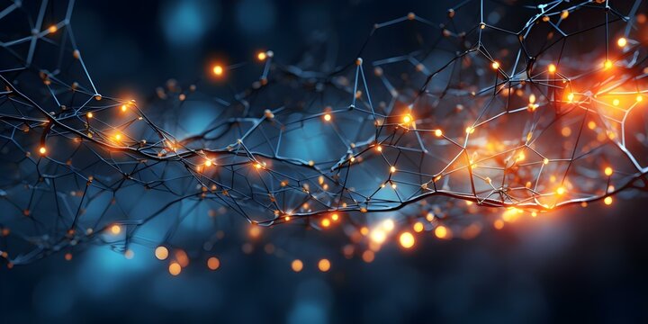 Neural network database flow in abstract cloud computing background. Concept Neural Networks, Database Flow, Abstract Cloud Computing, Background Illustration
