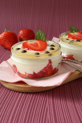 Strawberry and Honey Yogurt Mascarpone Dessert