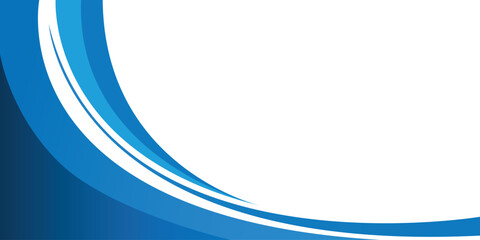 Minimal blue abstract banner background vector. Abstract blue curve background, business concept