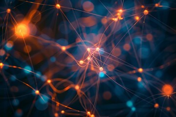 Fototapeta premium Neural connection of brain background