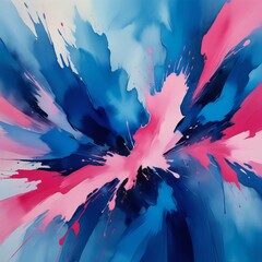 Abstract water-color background of a dark blue pink