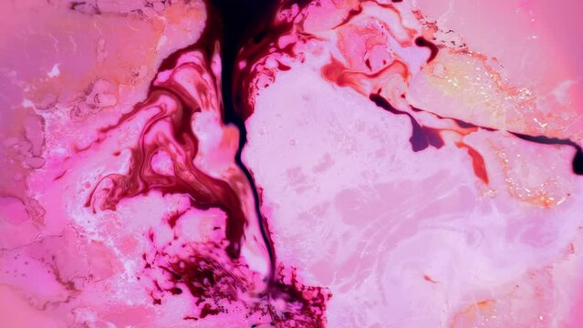 Abstract Liquid Effects in Motion, 4K, 60fps video of abstract liquid effects with vibrant colors and swirling patterns, Acrylic and Ferrofluid. Ideal for creative backgrounds, artistic&nbsp;projects.