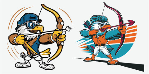 Creating a Sports Cartoon Character Image. Vector Illustration