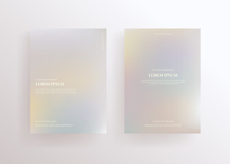 Colorful abstract gradient covers template design set